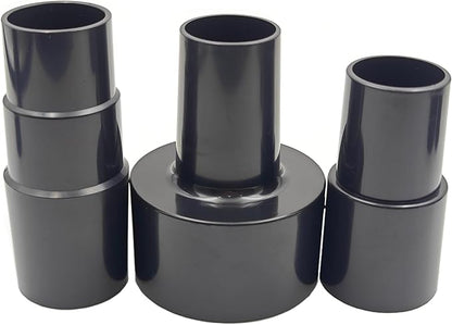 Plastic Hose Connector Reducer Attachments Fits Vacuum Cleaner， 1-3/8" to 1-1/4", 2-1/2" to 1-1/4", 1-1/4" to 1-3/8" to 1-1/2"（6 Pieces）