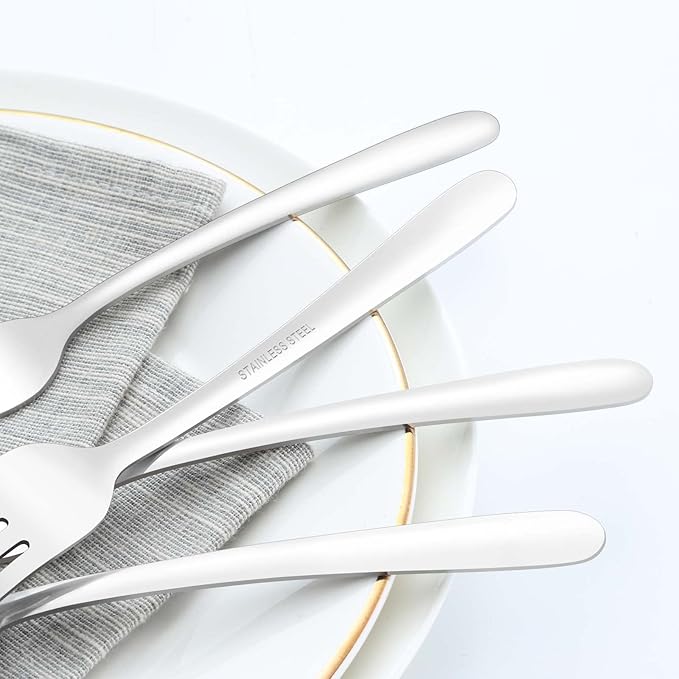 36 Piece Salad Forks, 7 Inch Small Forks in Stainless Steel mirror polished and Dishwasher Safe, Used For Tasting Cakes and Fruits