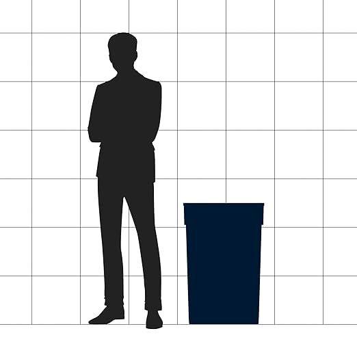 23 Gallon Blue Recycle Slim Jim Trash Can with Paper Slot