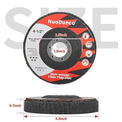 15Pcs 180# 320# 600# Scour Flap Disc 4 1/2 Inch Angle Grinder Attachment for Metal & Wood Scouring Pads Polishing Wheel Sanding Disc Paint Rust Remover
