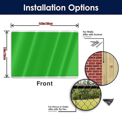 Personalized Aluminum Weatherproof Metal Signs - Multiple Sizes, Custom Text & Picture, Hazard, Garden, Custom Door Signs