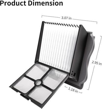Vacuum Filter Replacement Compatible with Tineco iFloor 3, Floor ONE S3 & Floor ONE S5, Floor ONE S5 Pro Cordless Vacuum Cleaner, 4 Pack Replacement Filters