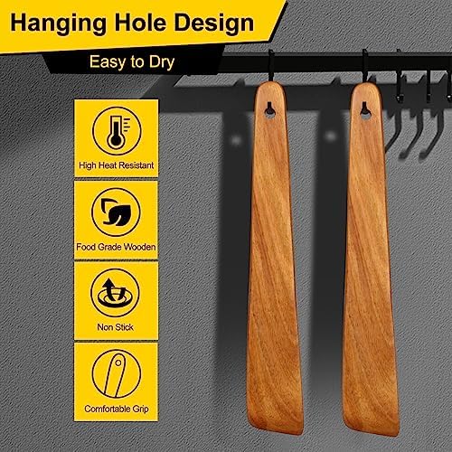 Teak Wooden Spatula for Cooking Spoon Non Toxic Kitchen Utensil Spurtle