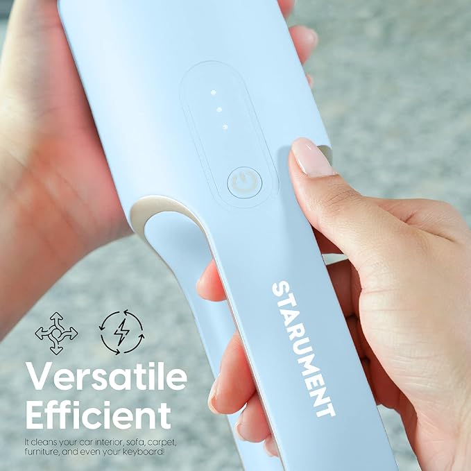 STARUMENT Portable Hand Vacuum Cleaner Handheld Cordless Cleaner for Dust, Pet Hair Dirt Home, Car Interior Lightweight, Easy to Use, Compact Design Battery Rechargeable with USB-C Cable (Blue)