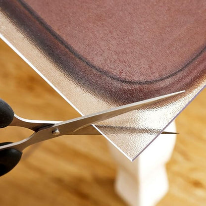 NECAUX Custom Multi-Size 1.5mm Thick Clear PVC Table Cover Protector - 42 x 80 Inch Eco Plastic Vinyl Rectangle Desk Office Top Pad Cover Glass Wood Dining Coffee End Tabletop Protective Pad