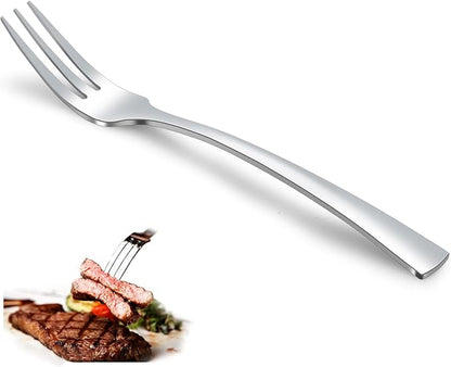 12-Piece Dinner Fork Set, 8-Inch Silverware, 3-Tine Forks, Top Food Grade Stainless Steel, Highly Mirror Polished, Dishwasher Safe
