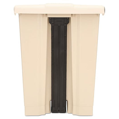 Rubbermaid Commercial Products Step-On Lid Trash Can, 18-Gallon, Beige, Hands-Free Sanitary Use Garbage Can for Medical Waste in Hospitals/Lab/Emergency/Patient Rooms