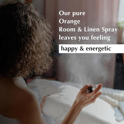 Orange Room, Linen & Pillow Spray by Aromafume | 100ml/3.38 fl oz | with Pure Orange Essential Oil | Aromatherapy Spray | Mist for Bedding, Fabrics