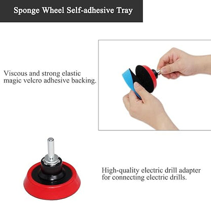 Car Foam Polishing Buffing Kit, Polishing Buffing Pads, Wool Pads, Polishing & Buffing Wheels,for Headlights & Body Foam Wax & Buffer Kits (44)
