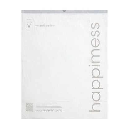 happimess HPM3000V-WHITE 30 Gallon Drawstring Unscented Trash Can Liner for Business Home Kitchen Commercial and Industrial White (100-Count, 4-Rolls of 25 Liners)
