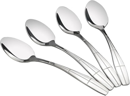 12 Pieces Stainless Steel Dinner Spoons, Silverware Table Spoons