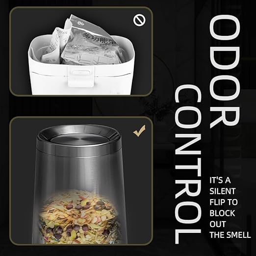 10 L/2.6Gallen,Swing Lid Trash Can,Brushed Stainless Steel Garbage Can with Flipping Lid,for Bathroom, Kitchen,Living Room,Bedroom,Hotel (Black Gold)