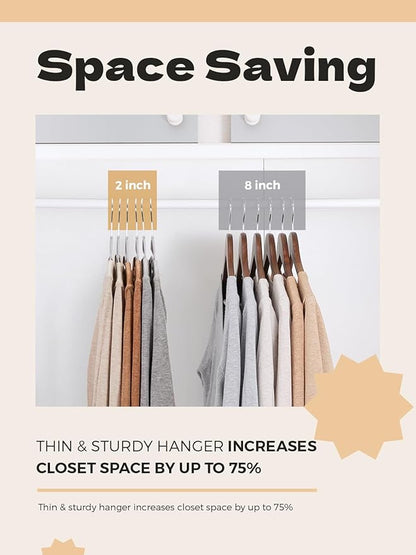 HOUSE DAY Heavy Duty Plastic Hangers 100 Pack, Grey Slim Clothes Hangers Space Saving, Durable S-Shaped Non Slip Coat Hangers with Rubber Pads, 360° Swivel Hook, Ideal for for Shirt, Suit, Pant, Skirt
