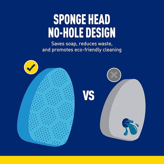 Scrub Dots Dishwand Refills Sponge Heads, Dish Wand Refill, Scrubber Replacement Head, Non Scratch Brush Soap Filled Dispensing Handle,Heavy Duty Dishwashing Pads Dispenser Dishwasher Cleaning