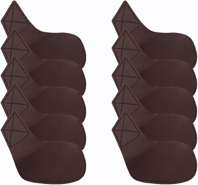 I Golf Iron Headcovers 10pcs PU Fit Both Right-Handed Clubs Golf Club Protector for Titleist Callaway Ping Taylormade Fit More Brands Golf Iron.