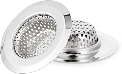 2PCS Bathtub Drain Strainer Cover - 2.84 inch Stainless Steel Shower Drain Hair Catcher