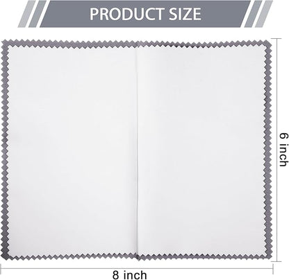 Breling 20 Pcs Silver Jewelry Polishing Cloths 6 x 8 inches Jewelry Cleaning Cloth Sterling Polish Cloths for Jewelry