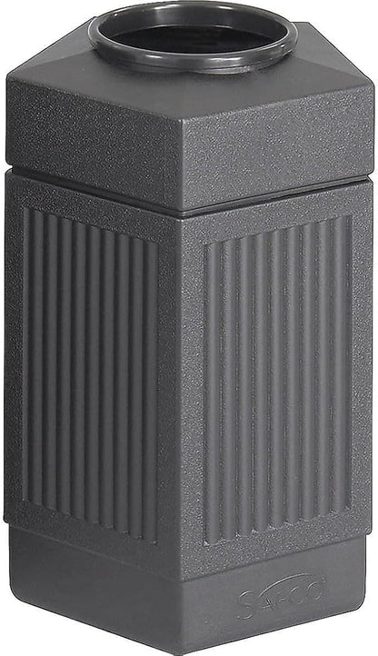 Safco Canmeleon Trash Can, 30 Gallons, Indoor and Outdoor Use, Durable & Weather-Resistant Commercial Garbage Can, Black