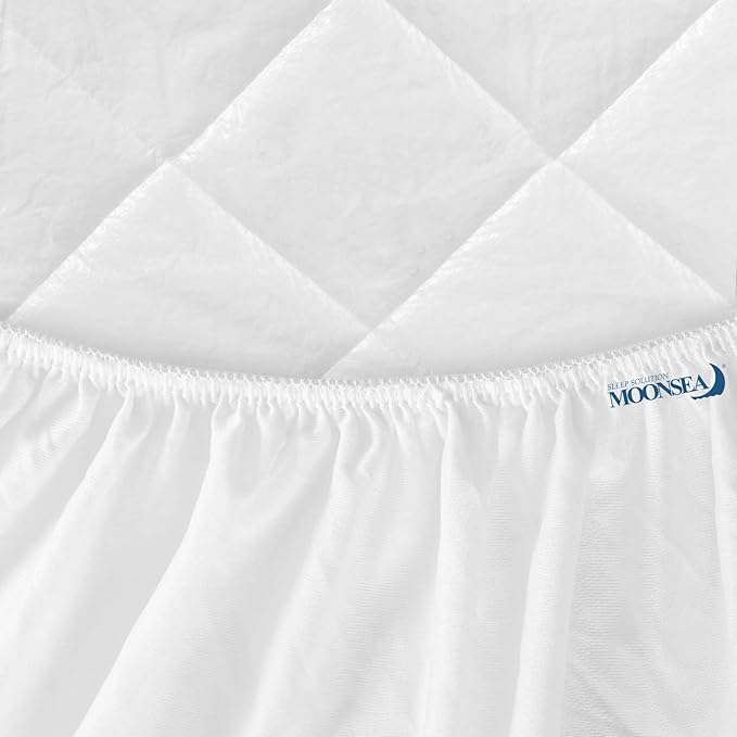 Moonsea Waterproof Three Quarter Mattress Pad, RV Short Full, 48x75 Inch, White