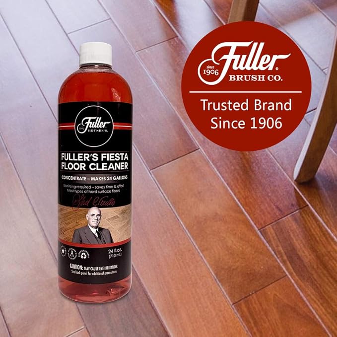 Fuller Brush Fiesta Floor Cleaner Liquid Concentrate - Multi-Surface & Industrial Cleaning For Hardwood, Laminate, Linoleum, Tile & Ceramic Floors, 24 Fl. Oz. Bottle