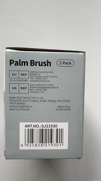 MR.SIGA Dish Scrub Brush, Palm Brush Dish Scrubber with Ergonomic Grip, Kitchen Brushes for Dishes, Orange, Pack of 2