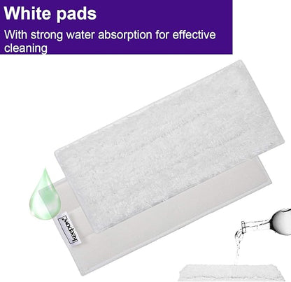 KEEPOW Reusable Mop Pads Compatible with Swiffer Wet Jet Mop Starter, Replacement Microfiber Refills for Wet and Dry Sweeping, 4 Pack