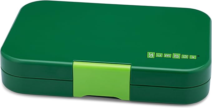 Yumbox Tapas Bento Lunch Box – Leakproof & Reusable Food Container for Adults, Teens & Kids – 4-Compartment Tray – Palm Green Lime – BPA-Free & Easy to Clean – Ideal for Work, School & Travel