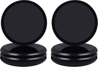 Ezprotekt 8 Pack Reusable Large Furniture Movers Sliders for Carpet, 5" Round Furniture Moving Pads, Carpet Sliders for Heavy Duty Sofa Bed Couch Fridge, Move Items Easily and Quickly (Black)