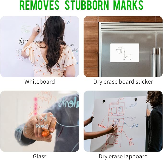 loukin Non-Toxic Whiteboard Cleaner, 3.4 fl oz Dry Erase Board Cleaner, Low-Odor White board Cleaning Spray, Removes Stubborn Marks from Whiteboards