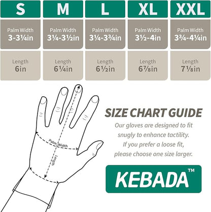 Kebada W2 Safety Work Gloves, Micro-Foam Nitrile Coated Gloves, Touchscreen,Ideal for Package Handling, Gardening, Construction, 1 Pair XX-Large