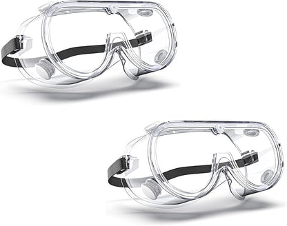 Anti-Fog Indirectly Vented Lab Safety Goggles Over Glasses