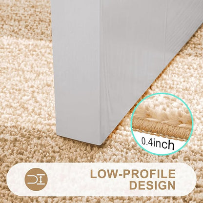 Kitinjoy Indoor Outdoor Door Mat, 32x20 Non-Slip Absorbent Dirt Trapper, Low-Profile Washable Inside Entrance Front Floor Mat, Sturdy Soft Entry Doormats for Entryway, Beige