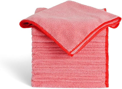 Rubbermaid Microfiber Heavy-Duty Cloth Towels 16 Pack 16"x16" Non-Scratch Dense-Fiber Reusable/Washable for Cleaning/Wiping/Polishing for Home/Kitchen/Car
