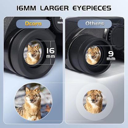 10x25 Binoculars for Adults and Kids, Compact Travel Binoculars for Bird Watching, Survival Gear for Outdoor Hunting Hiking, or Theater and Concerts