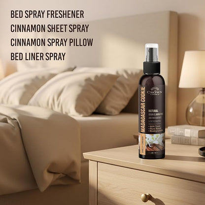 Non-Toxic Odor Eliminator, Natural Vanilla & Cinnamon Air Freshener Spray for Home, Room, Closet & Couch Deodorizer, Long Lasting Bathroom & Toilet Freshener, Safe for Kids & Pets - 4 oz Pack of 1