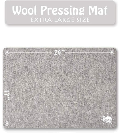Wool Pressing Mat for Quilting - 17" x 24" Extra Large Felt Ironing Pad 1/2" Thick, 100% New Zealand Wool for Ironing, Sewing, Cutting on Ironing Board, Tabletop, Dryer, Countertop