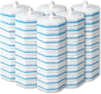 Disposable Toilet Wand Refill Compatible with Clorox Toilet Brush, 60 Count Disposable Heads for Deep Cleaning