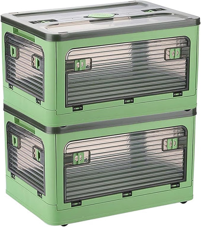Collapsible Storage Bins with Lids, Closet Organizers, Dorm Room Essentials, Folding Storage Box