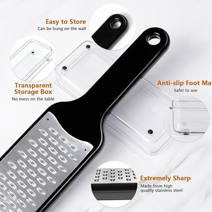 LHS Cheese Grater Ribbon Blade for Hard Cheese, Apple, Carrot, Zucchini and Chocolate, Stainless Steel Kitchen Tool Grater