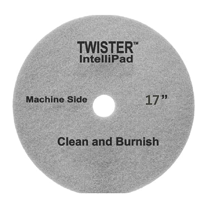 Diversey DD800352 TASKI Twister Intellipad Diamond Coated Floor Machine Cleaning Pad, Made in USA, Burnish to High Super Gloss Finish, Grey/Brown, 17-inch (Pack of 2)