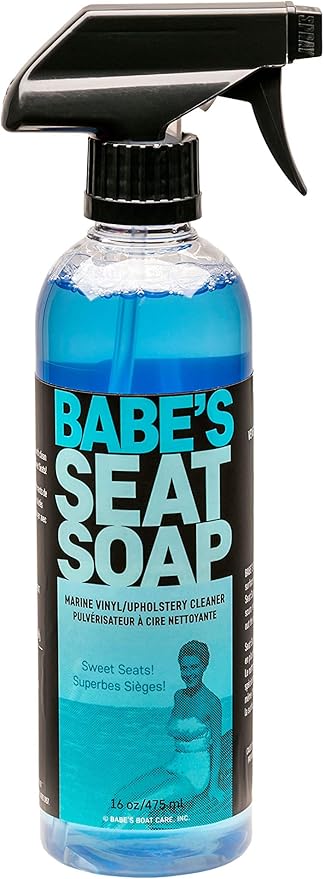 Babe’s Seat Soap – Marine Vinyl, Plastic & Leather Cleaner for Boat Seats – Cleans, Conditions & Protects Upholstery from Suntan Oil & Dirt - 1 Pint/Spray