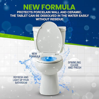True Fresh Toilet Bowl Cleaner Tablets 24 Pack – Deodorizer & Septic Safe – Deep Cleaning, Odor Eliminator, Stain Remover for Long-Lasting Freshness – Fresh Lemon Scent