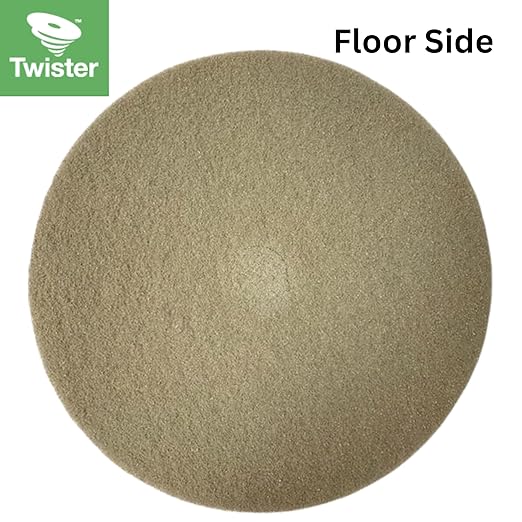 Diversey DD800430 TASKI Twister Intellipad Diamond Coated Floor Machine Cleaning Pad, Made in USA, Burnish to High Super Gloss Finish, Grey/Brown, 27-inch (Pack of 2)