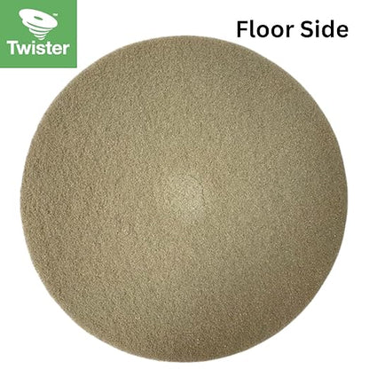 Diversey DD800430 TASKI Twister Intellipad Diamond Coated Floor Machine Cleaning Pad, Made in USA, Burnish to High Super Gloss Finish, Grey/Brown, 27-inch (Pack of 2)