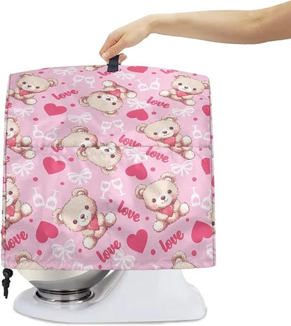 Cartoon Bear Lover Stand Mixer Covers for Women Kitchen Appliance Dust Covers Protective Compatible with 6-8 Quart Kitchen Aid Stand Mixer Cartoon Gnome Mixer Cover