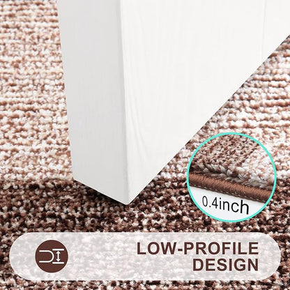 Kitinjoy Indoor Outdoor Door Mat, 40x32 Non-Slip Absorbent Dirt Trapper, Low-Profile Washable Inside Entrance Front Floor Mat, Sturdy Soft Entry Doormats for Entryway, Brown