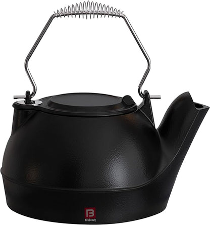 Fire Beauty Humidifying Iron Kettle，Stove Humidifier，Wood Stove Kettle，Cast Iron，Chrome handle