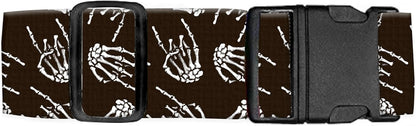 Luggage Straps for Suitcases Travel Belt Accessories, Cute Suitcase Strap, Adjustable Luggage Belt Strap, Heavy Duty with Quick-Release Buckle Luggage Strap Rock Skull Hands