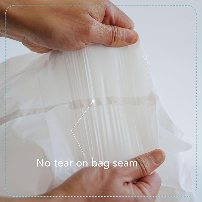 13 Gallon Drawstring Trash Bags, Unscented 200 Count Tall Kichen Garbage Bags, Pre-Separated, Ultral Strong, Leakproof, Sturdy, White