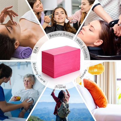 300 Pcs 31" x 71" Massage Table Sheets Waterproof Disposable Bed Sheets Soft Non Woven Fabric Tattoo Breathable Spa Bed Cover for Esthetician Beauty Salon Chair Hotel, Pink